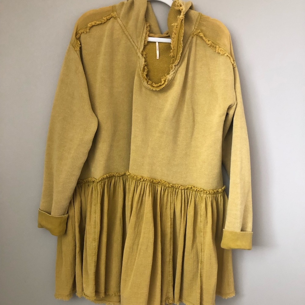 Free People Summer Dreams Hooded Sweatshirt Tunic Top